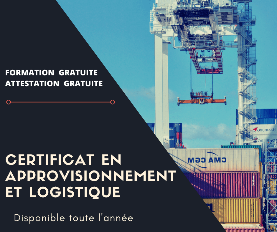 Certificat En Approvisionnement Et Logistique - Formation Gratuite